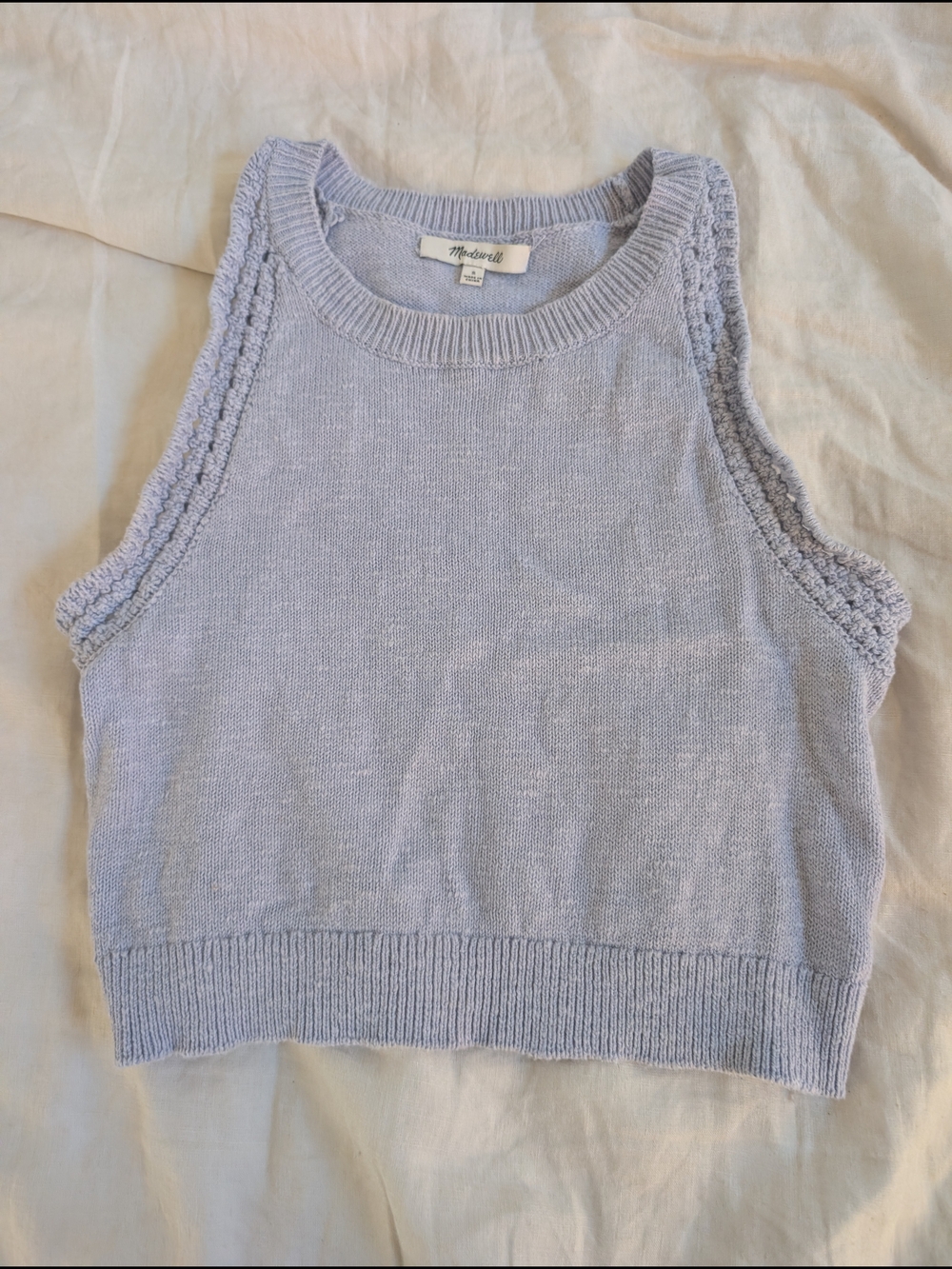 Madewell Light Lavender Knit Cropped Tank